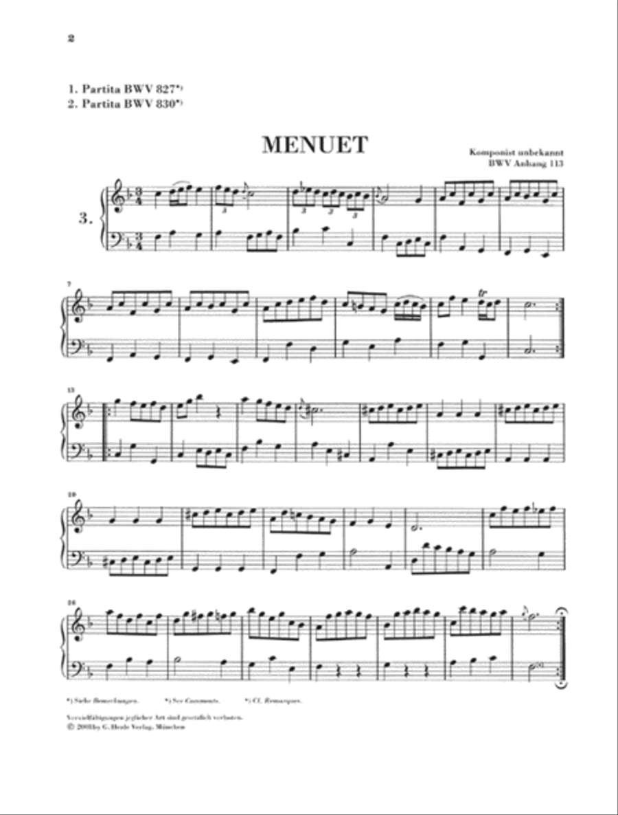 Notebook for Anna Magdalena Bach Piano Solo scores gallery preview page 2