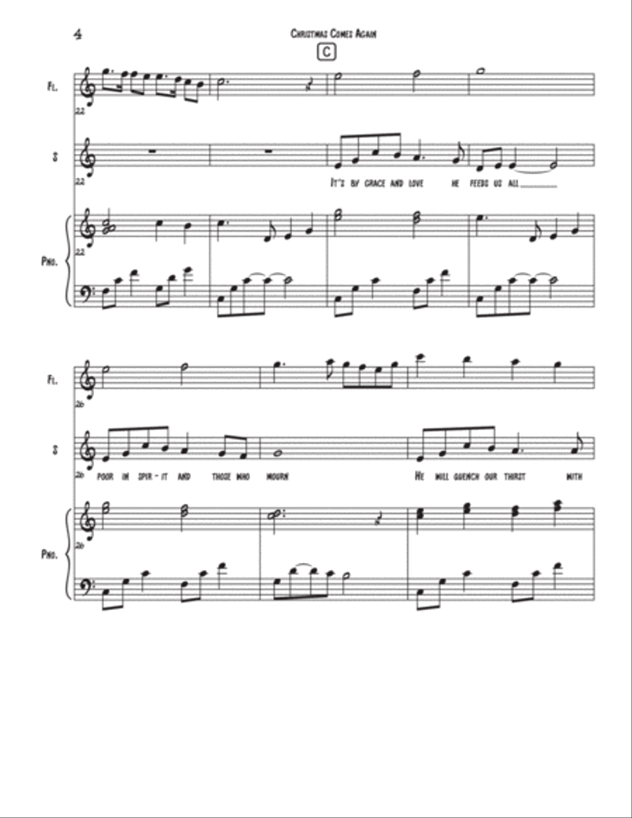 Christmas Comes Again, for soprano Small Ensemble scores gallery preview page 6