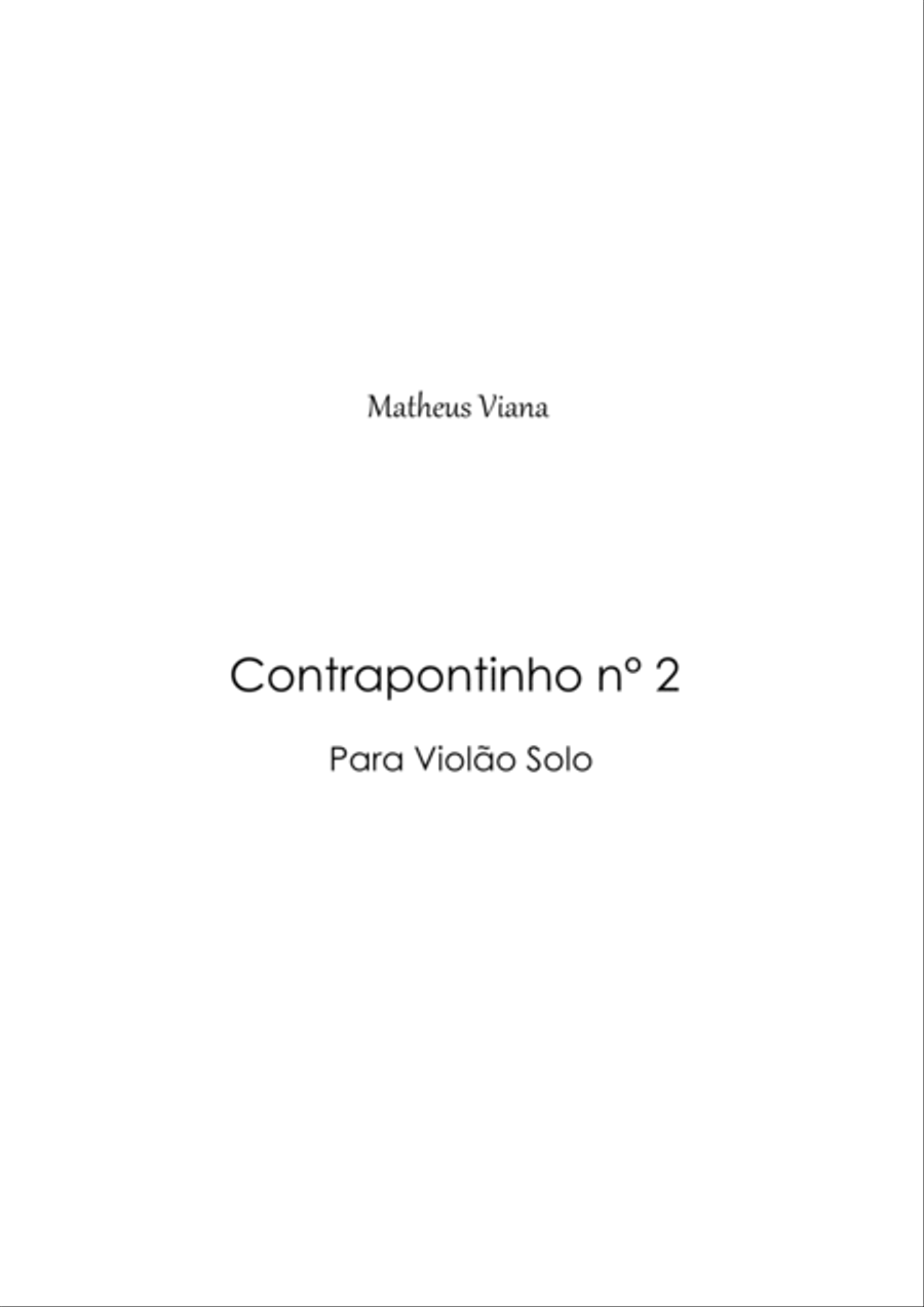 Contrapontinho n° 2 Guitar Solo - Digital Sheet Music
