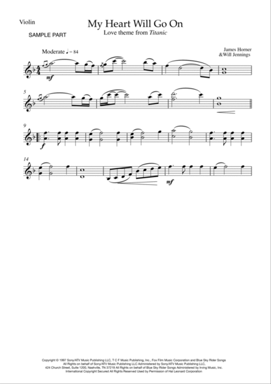 My Heart Will Go On (Love Theme from Titanic) String Duet scores gallery preview page 5
