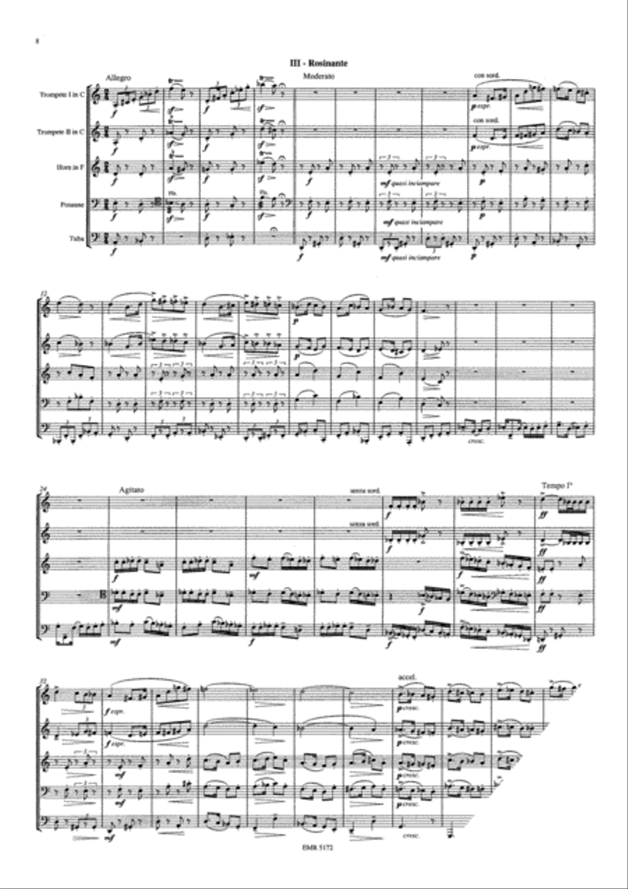 Don Quichottisen Brass Quintet scores gallery preview page 5