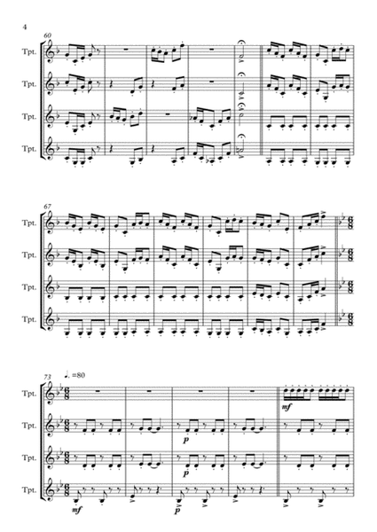 Collective Studies N. 4 of the Method for Trumpet J.B. Arban. Estudos Coletivos N. 4 J.B. Arban image number null