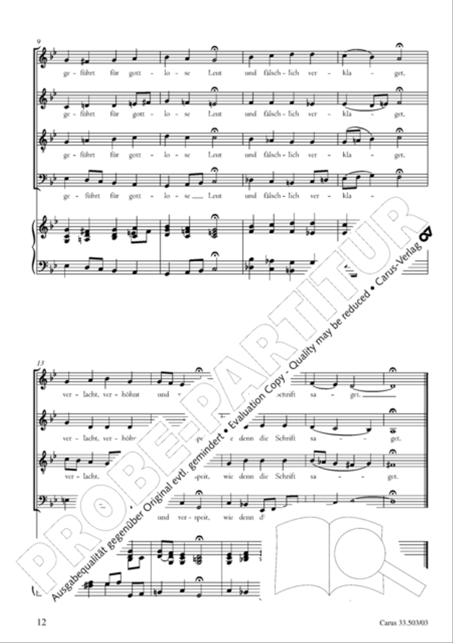Passion according to St. Matthew (Passions-Musik nach dem Evangelisten Matthaus) SSATB scores gallery preview page 13