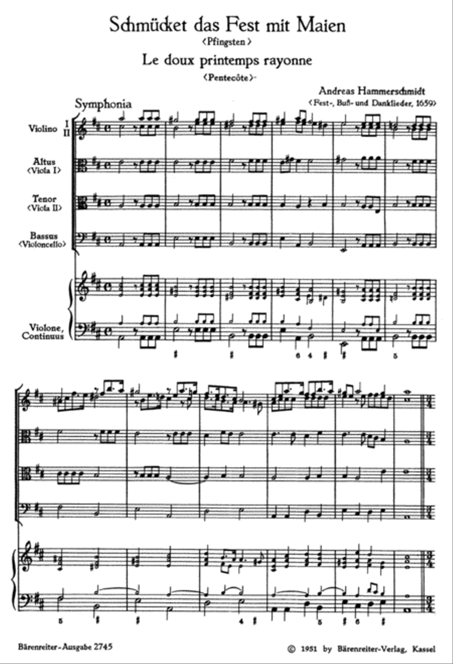 Schmuecket das Fest mit Maien - Le doux printemps rayonne Mixed Choir scores gallery preview page 2