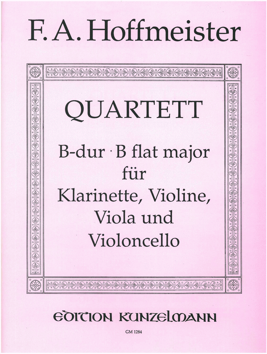 Clarinet Quartet in Bb Major