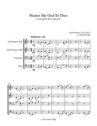 Book cover for Nearer My God To Thee (Brass Quartet) Score and Parts