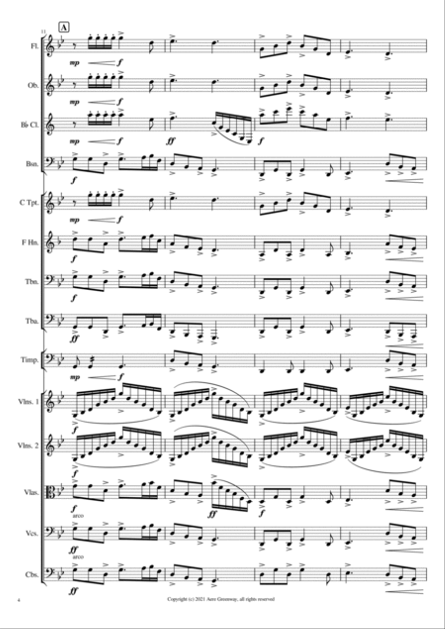 Symphony # 1, 3rd Movement Full Orchestra scores gallery preview page 5