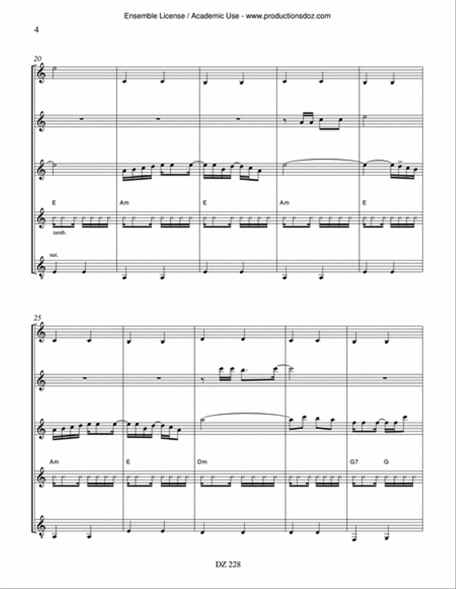 Alturas Guitar Ensemble scores gallery preview page 4
