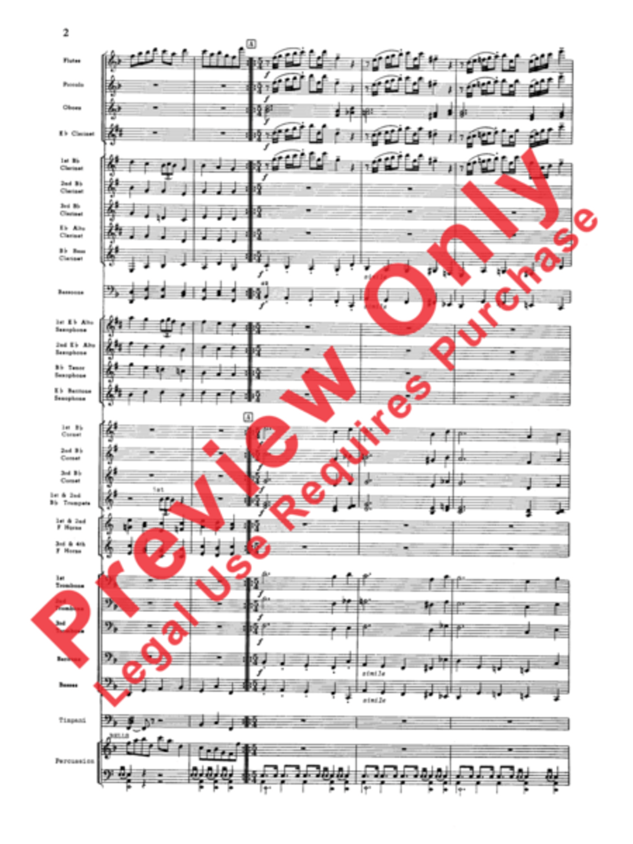 Third Suite (I. March, II. Waltz, III. Rondo) Concert Band scores gallery preview page 4