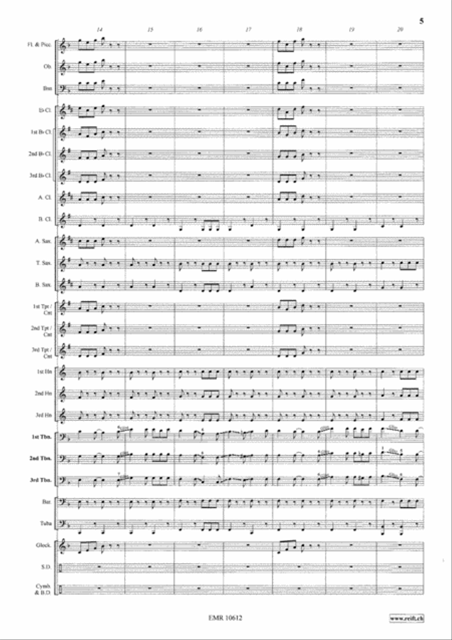 Trombone Party Trombone Party Concert Band scores gallery preview page 6