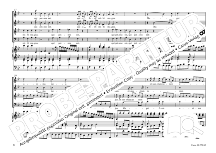 Magnificat in B 4-Part scores gallery preview page 9