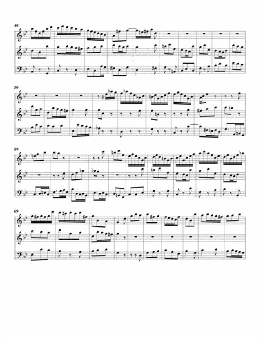 Aria: Bereite dich, Zion from: Weihnachts-Oratorium, BWV 248 (arrangement for 3 recorders) Recorder scores gallery preview page 2