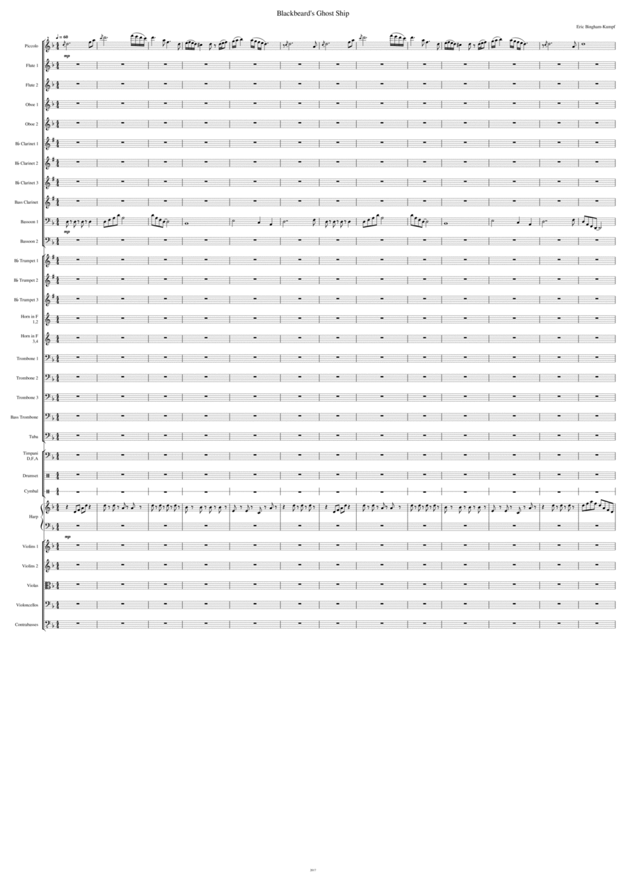 Blackbeard's Ghost Ship Full Orchestra scores gallery preview page 1