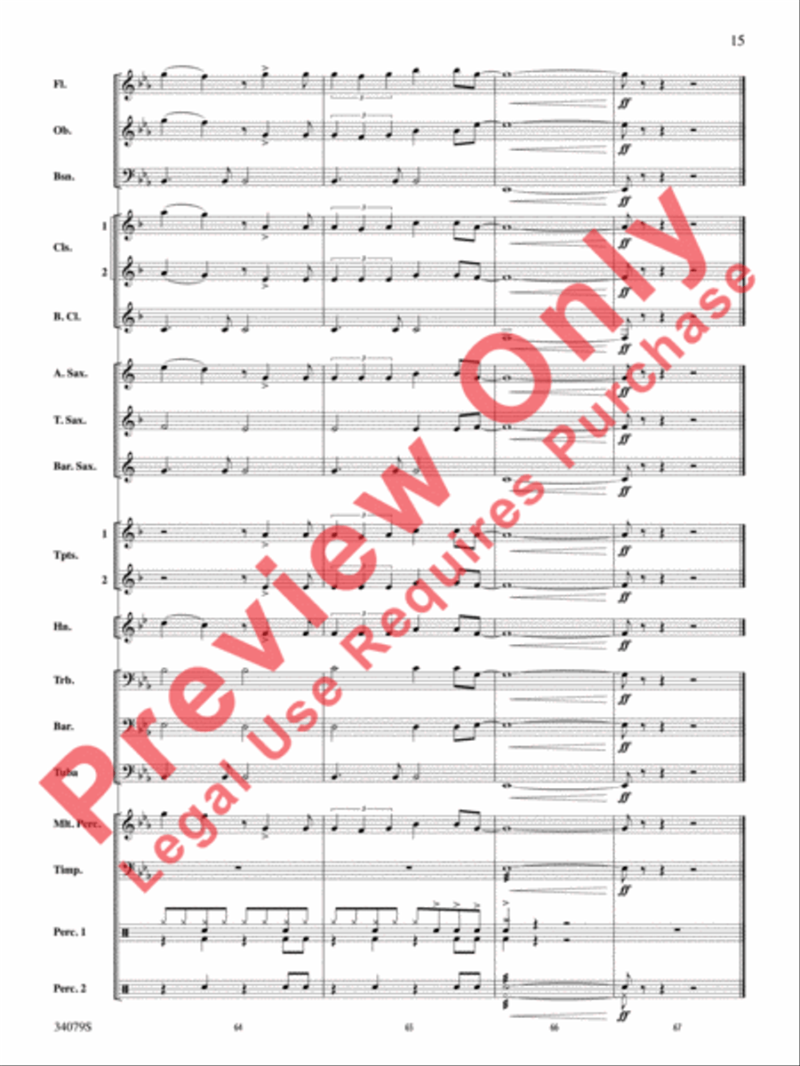Animal Animal Concert Band scores gallery preview page 16