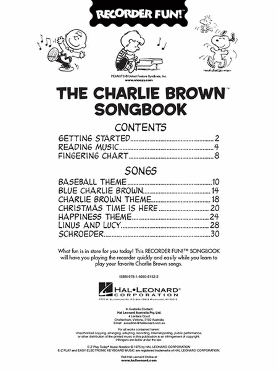 The Charlie Brown™ Songbook – Recorder Fun! Recorder scores gallery preview page 2
