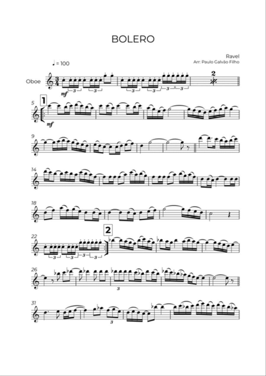 Ravel oboe clearance
