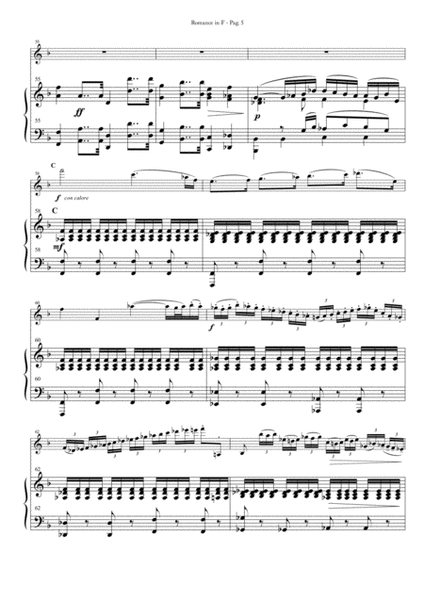 Romance in F for Violin and Piano image number null