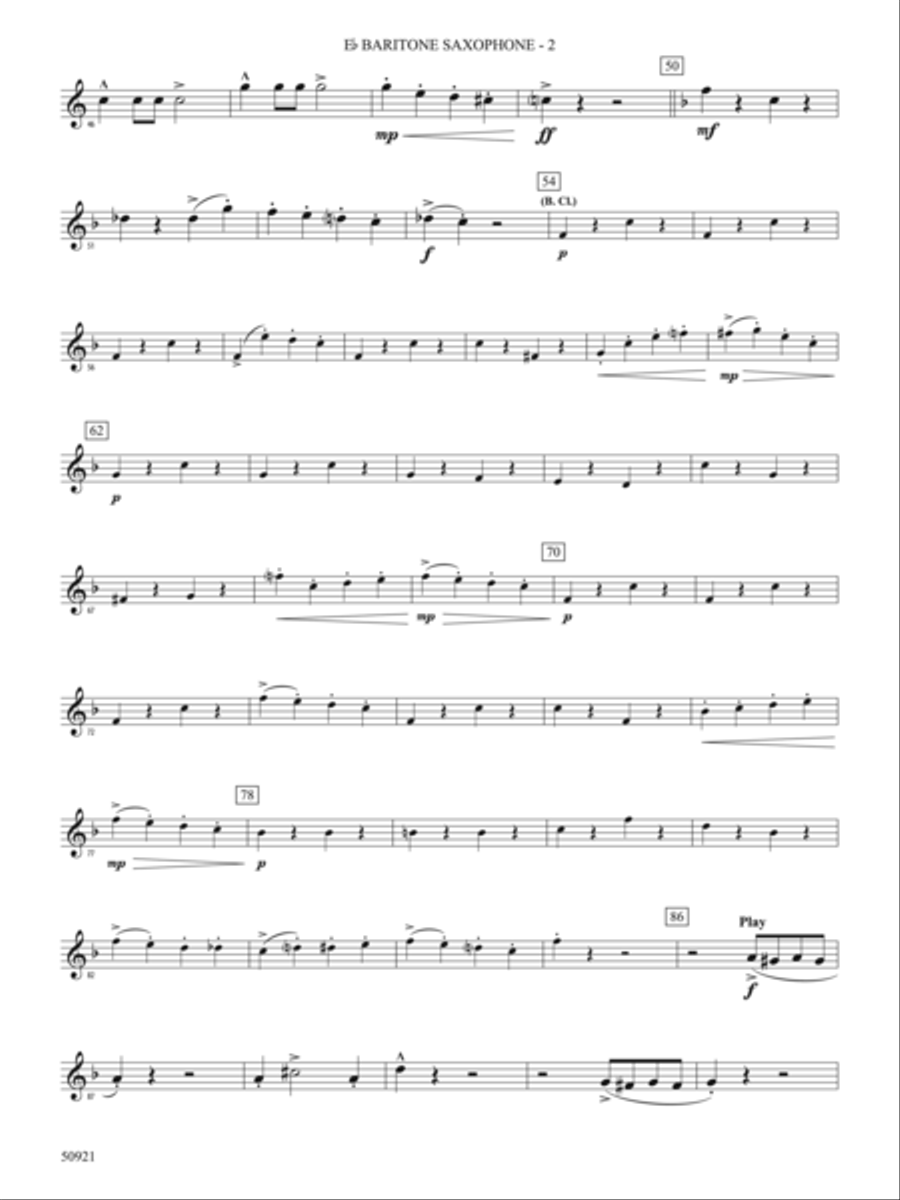 The Ringmaster: E-flat Baritone Saxophone Concert Band scores gallery preview page 2