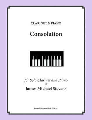 Book cover for Consolation - Clarinet & Piano