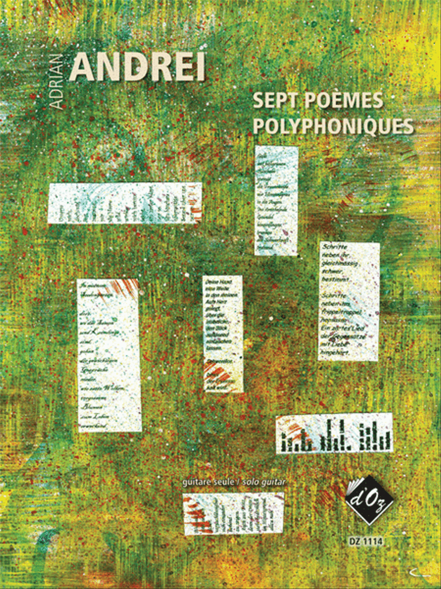 Sept poèmes polyphoniques Classical Guitar scores gallery preview page 1
