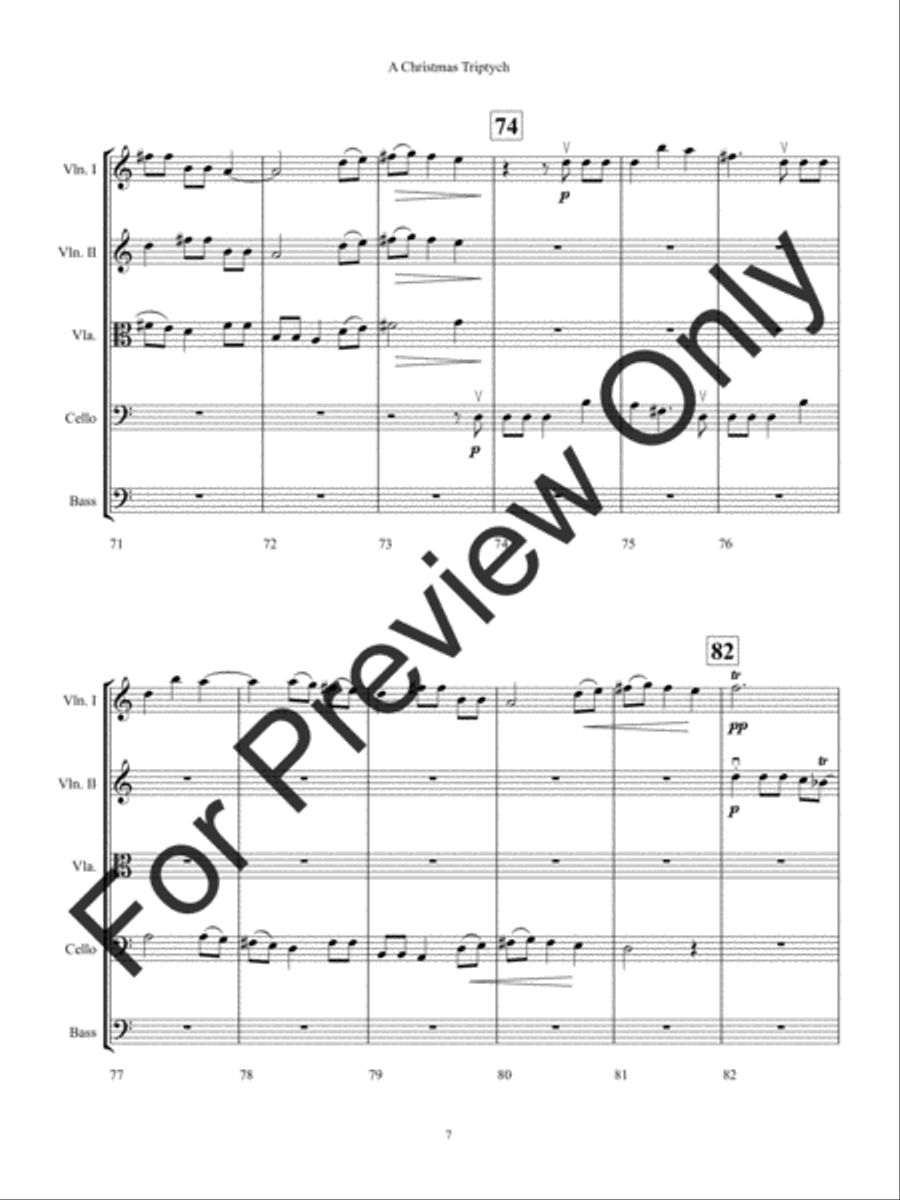 A Christmas Triptych String Orchestra scores gallery preview page 10