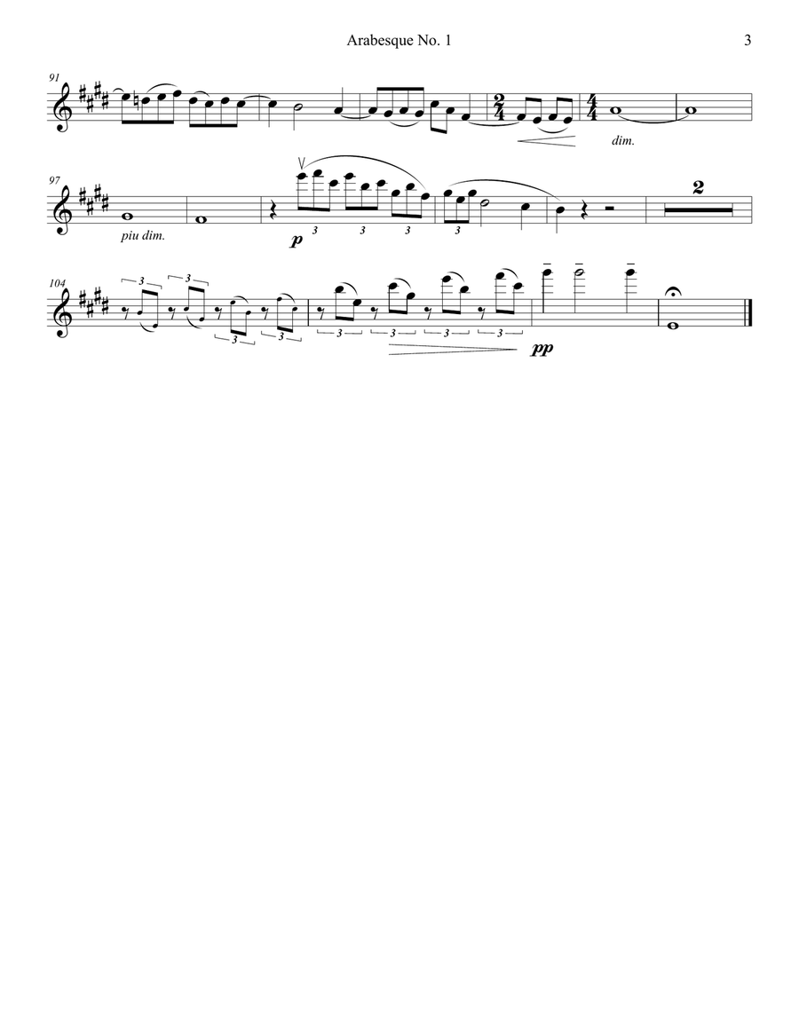 Arabesque No. 1 String Quartet scores gallery preview page 3
