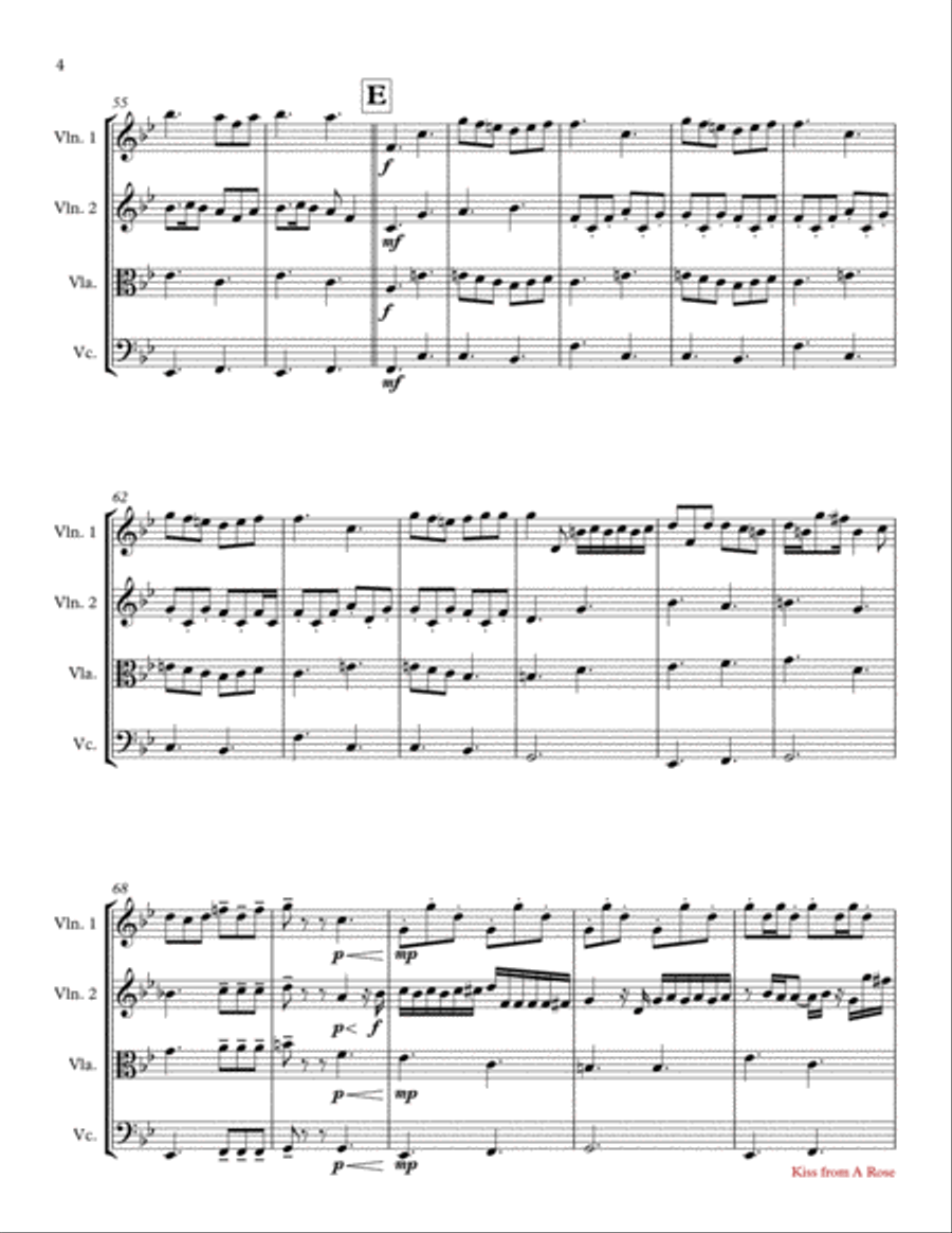 Kiss From A Rose Kiss From A Rose Small Ensemble scores gallery preview page 4