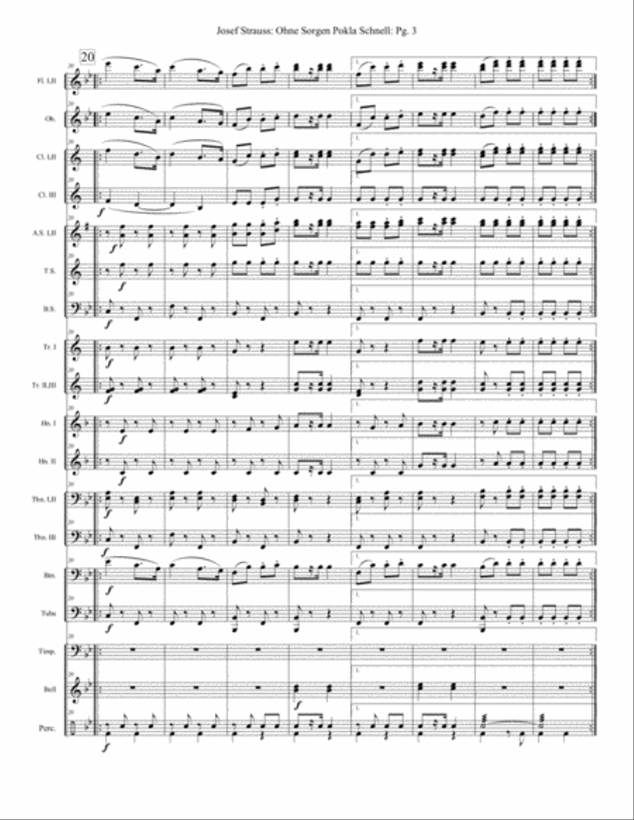 Ohne Sorgen Polka Ohne Sorgen Polka Concert Band scores gallery preview page 3