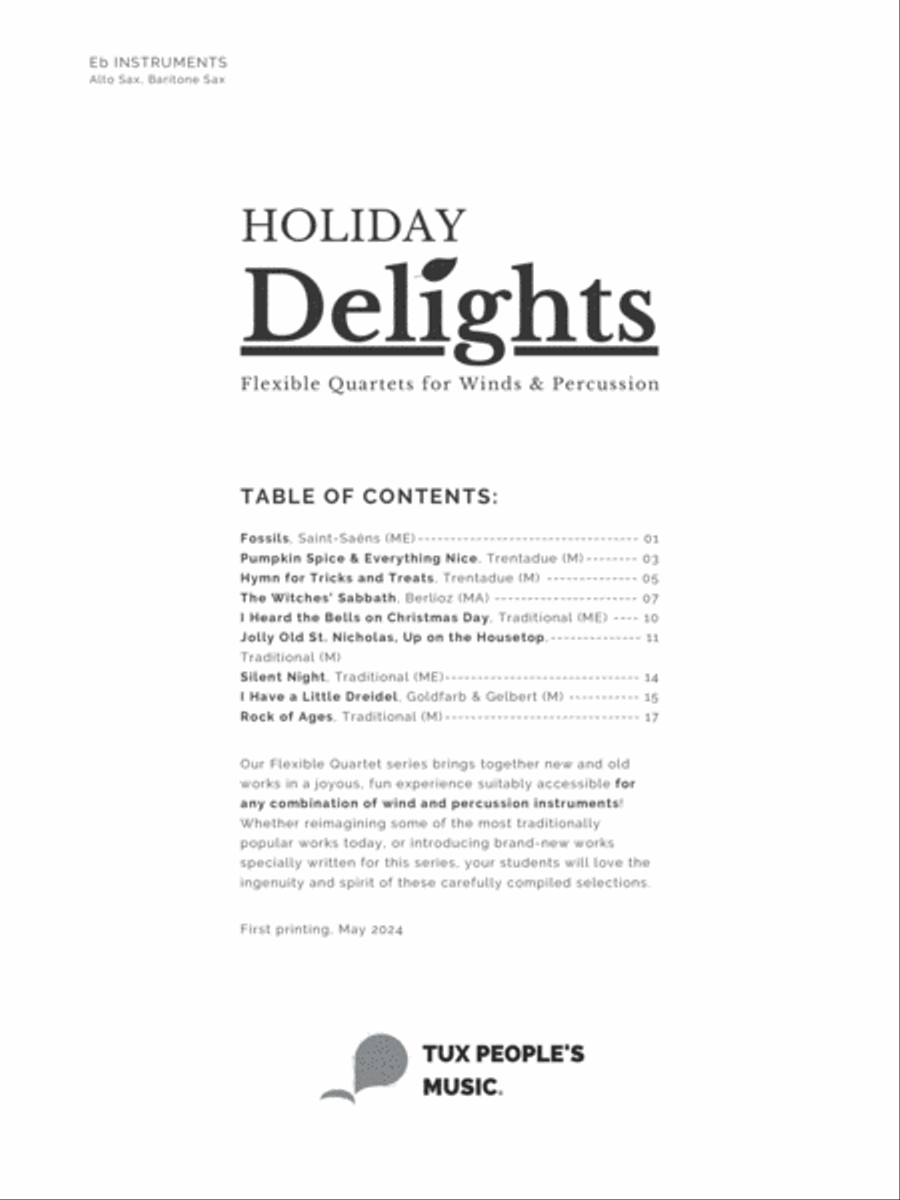 Holiday Delights (Eb Instruments) E-Flat Instrument scores gallery preview page 2