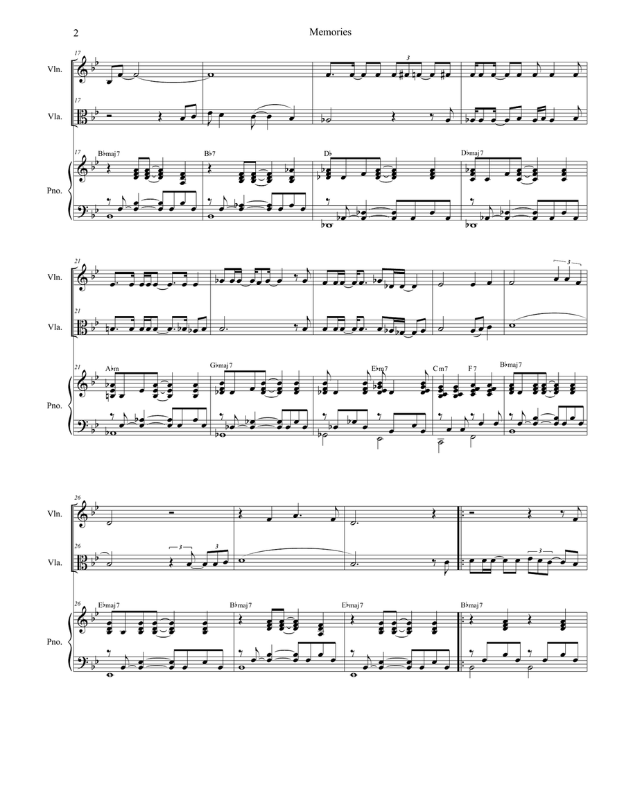 Memories Memories String Duet scores gallery preview page 2