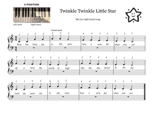 Twinkle Twinkle Little Star - for super piano beginners