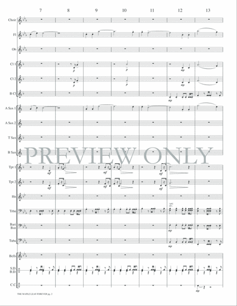 The Maple Leaf Forever Concert Band scores gallery preview page 5