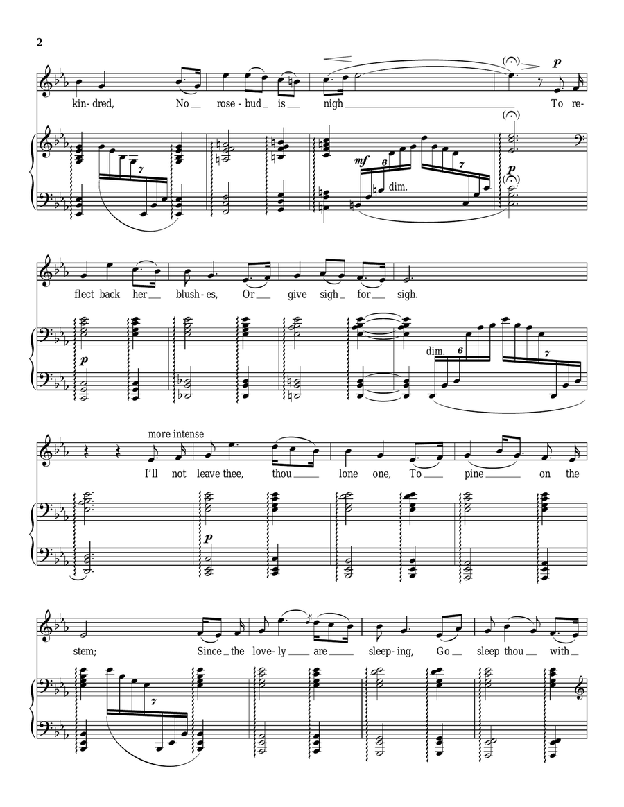 The last rose of summer The last rose of summer Piano, Vocal scores gallery preview page 2