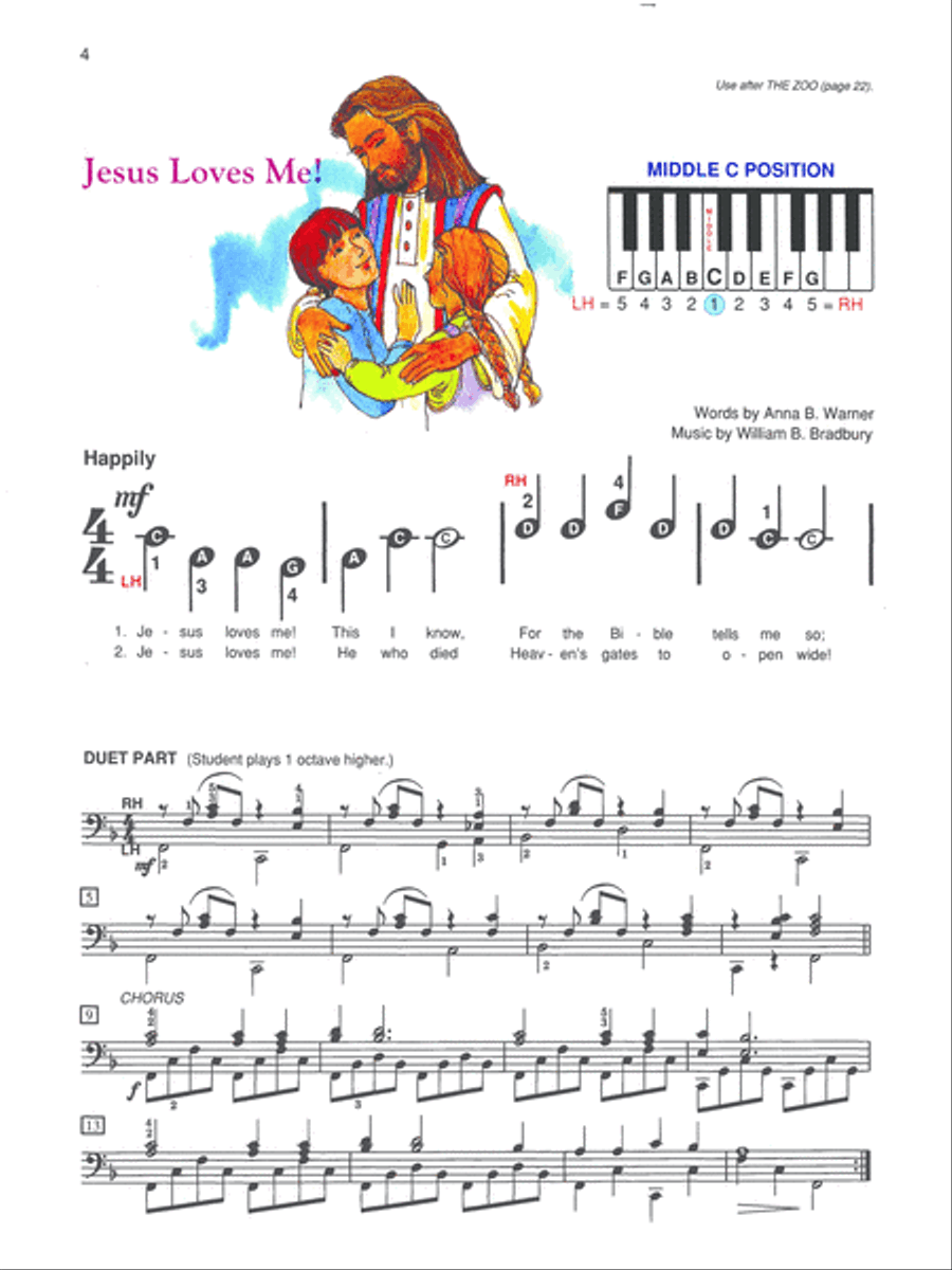 Alfred's Basic Piano Course Hymn Book, Level 1A Piano Method scores gallery preview page 3