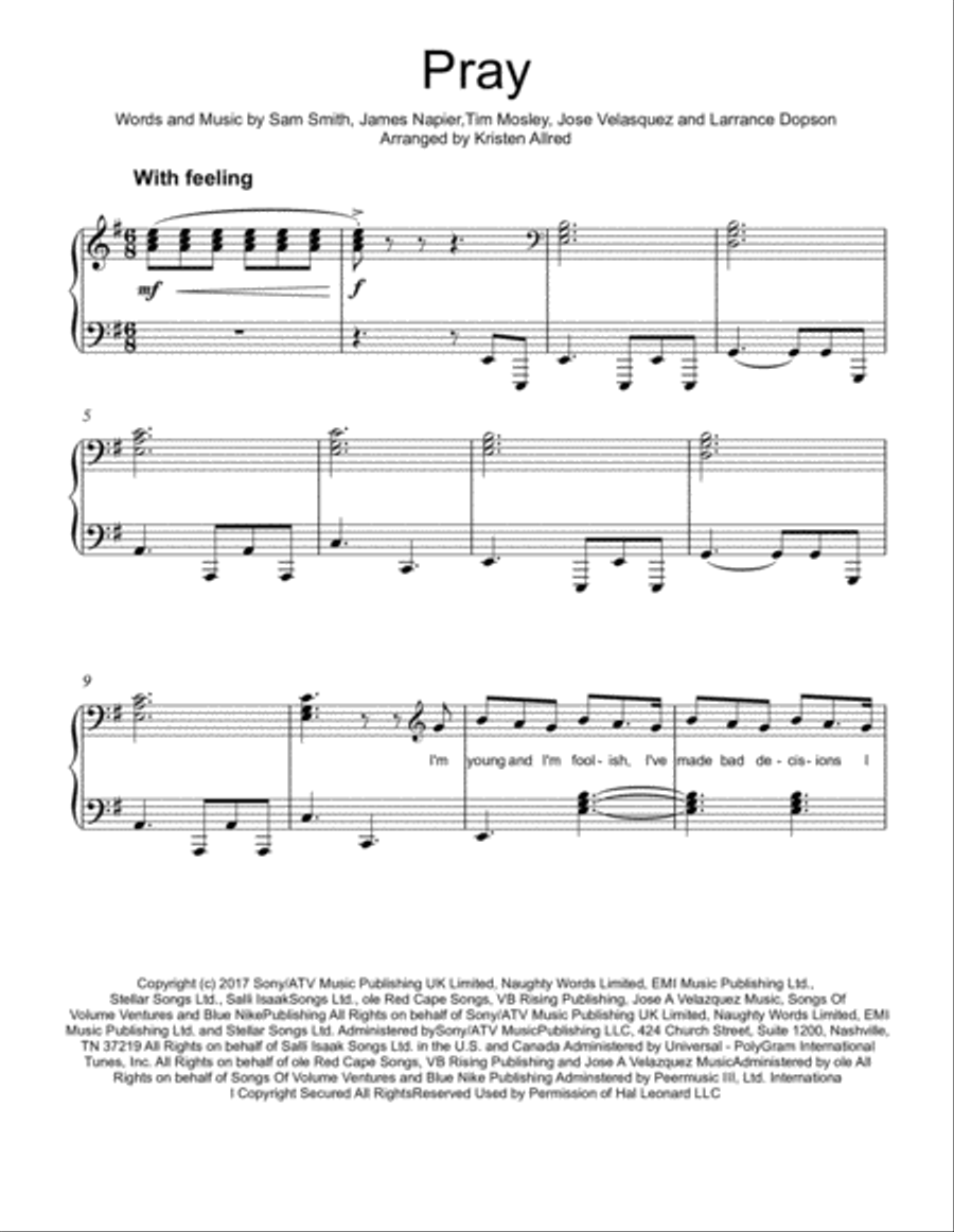 Pray Voice scores gallery preview page 1