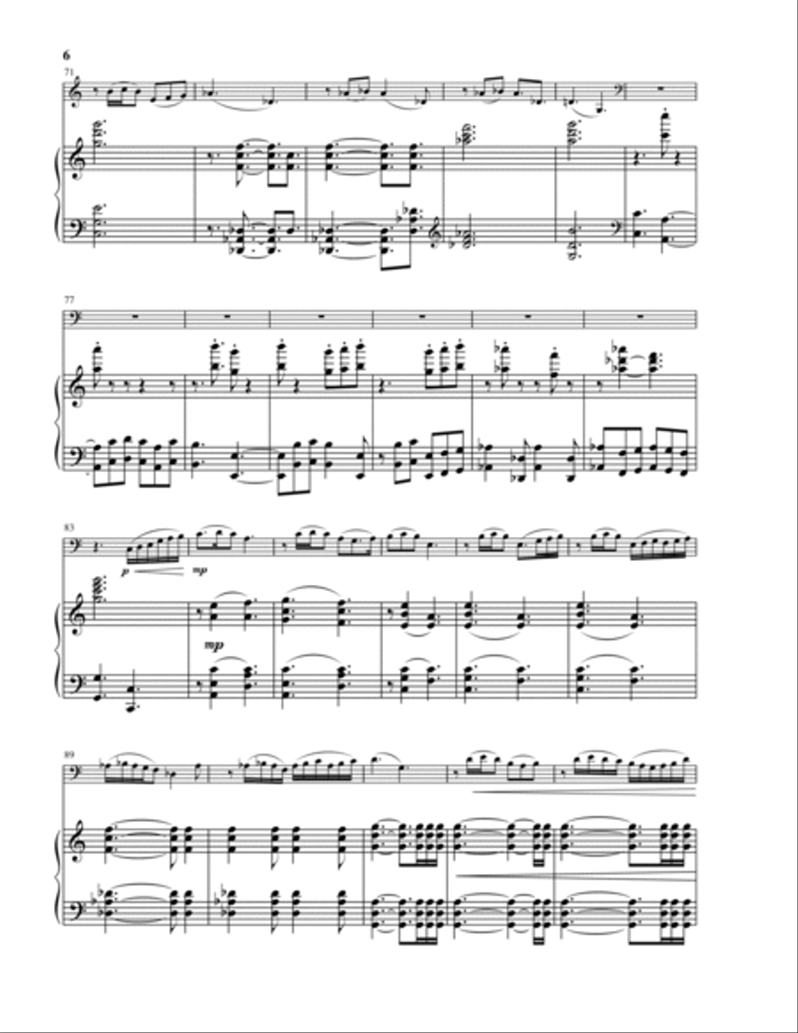 Another Twist (for baritone saxophone and piano) Baritone Saxophone scores gallery preview page 6