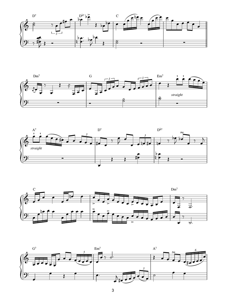 Satin Doll Piano Solo scores gallery preview page 3