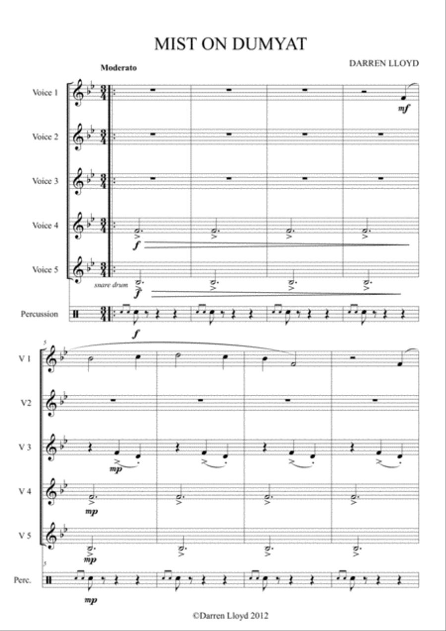 Mist on Dumyat - Flexible beginner band Concert Band scores gallery preview page 1