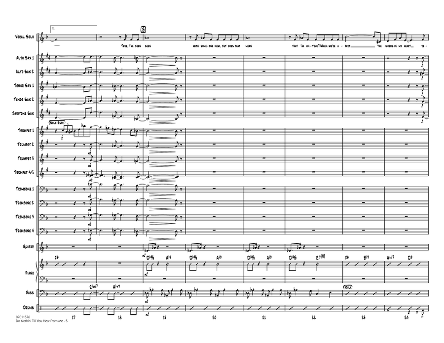 Do Nothin' Till You Hear From Me - Full Score Jazz Ensemble scores gallery preview page 4