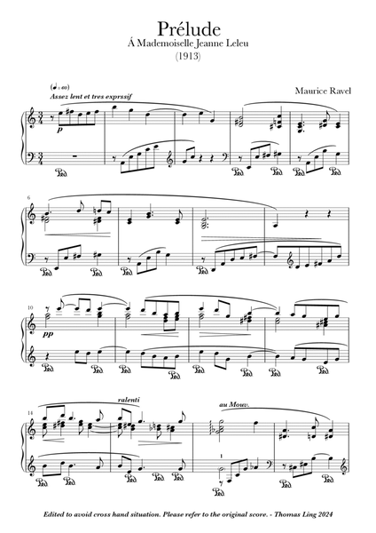 Prelude (in A Minor) 1931 (Bonus piece “Memory Lane” inspired by the Prelude)
