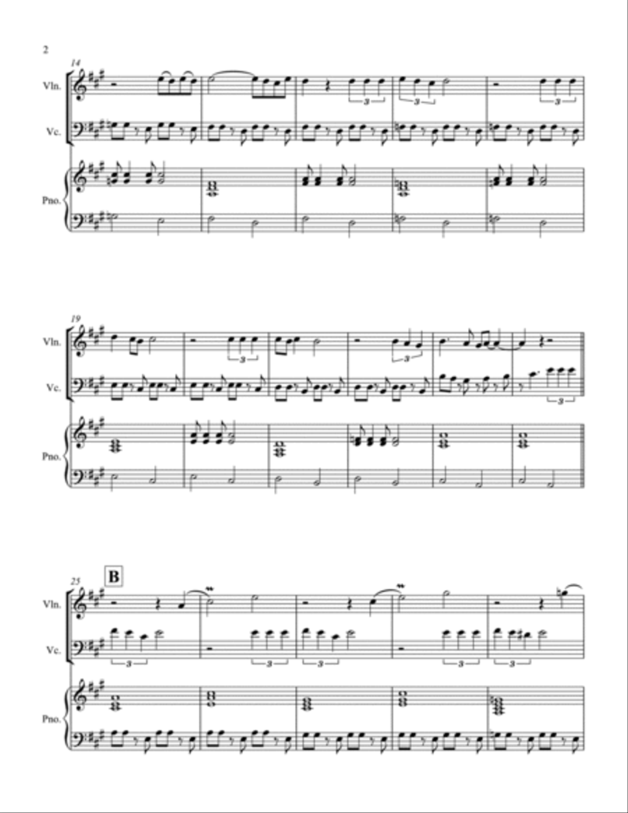 Can't Take My Eyes Off Of You Piano Trio scores gallery preview page 2