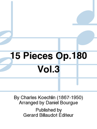 Book cover for 15 Pieces Op. 180 Vol. 3