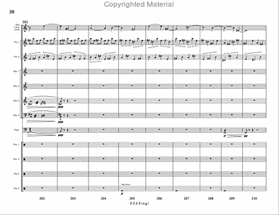 ZZZZing! ZZZZing! Percussion Ensemble scores gallery preview page 31