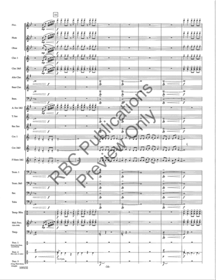Dance Of Fire Concert Band scores gallery preview page 19