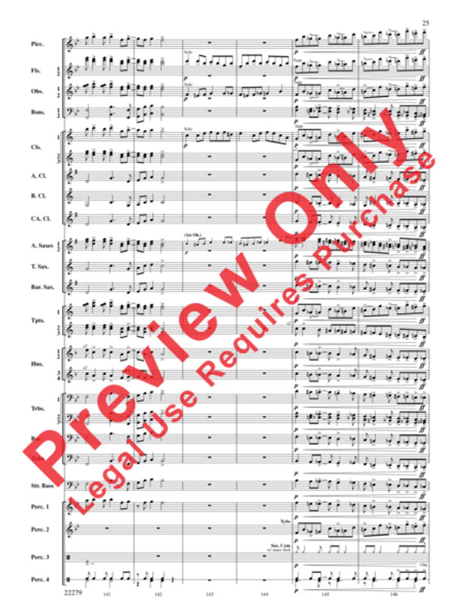 Bayou Breakdown Concert Band scores gallery preview page 26