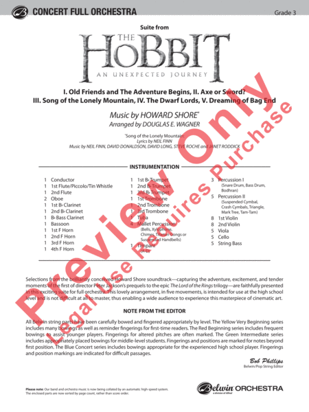 The Hobbit: An Unexpected Journey, Suite from