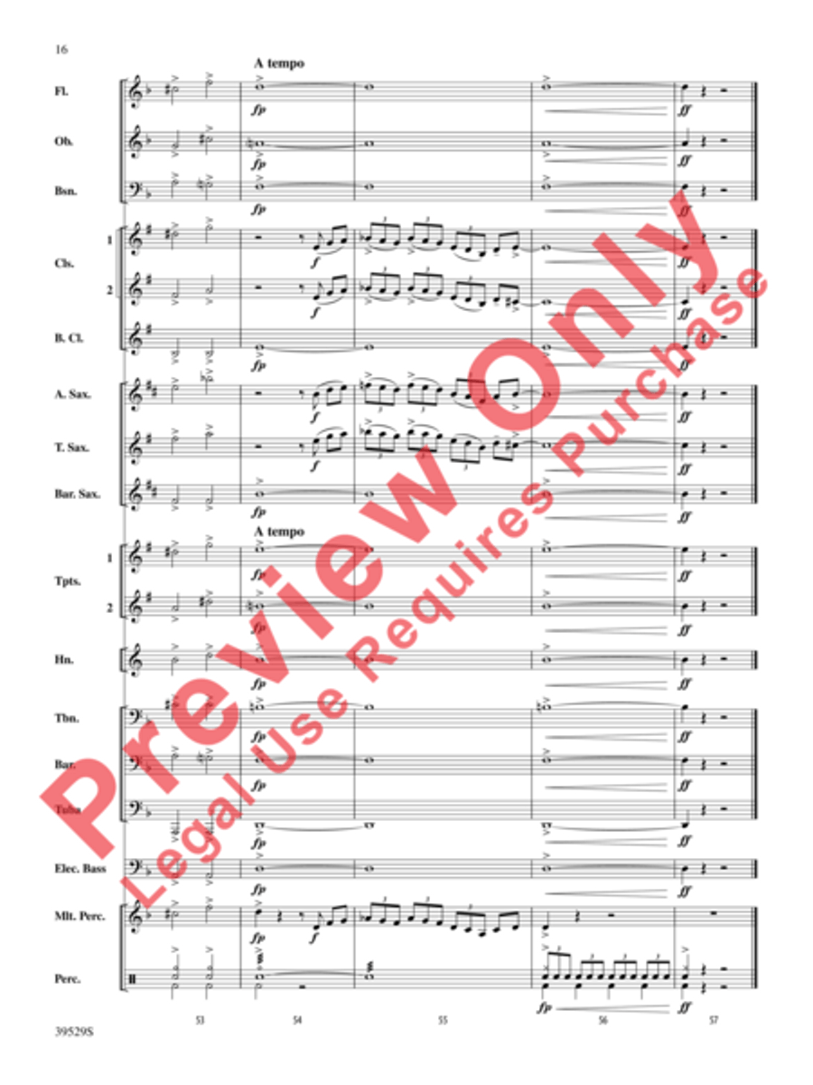 Minnie the Moocher Concert Band scores gallery preview page 17