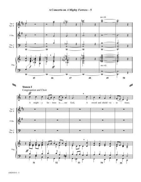 Concertato on "A Mighty Fortress" - Brass Score and Parts
