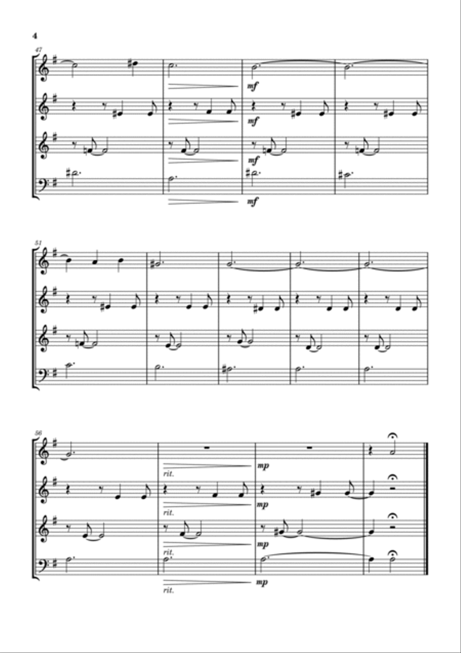 Children's Song No. 15 Woodwind Quartet scores gallery preview page 5