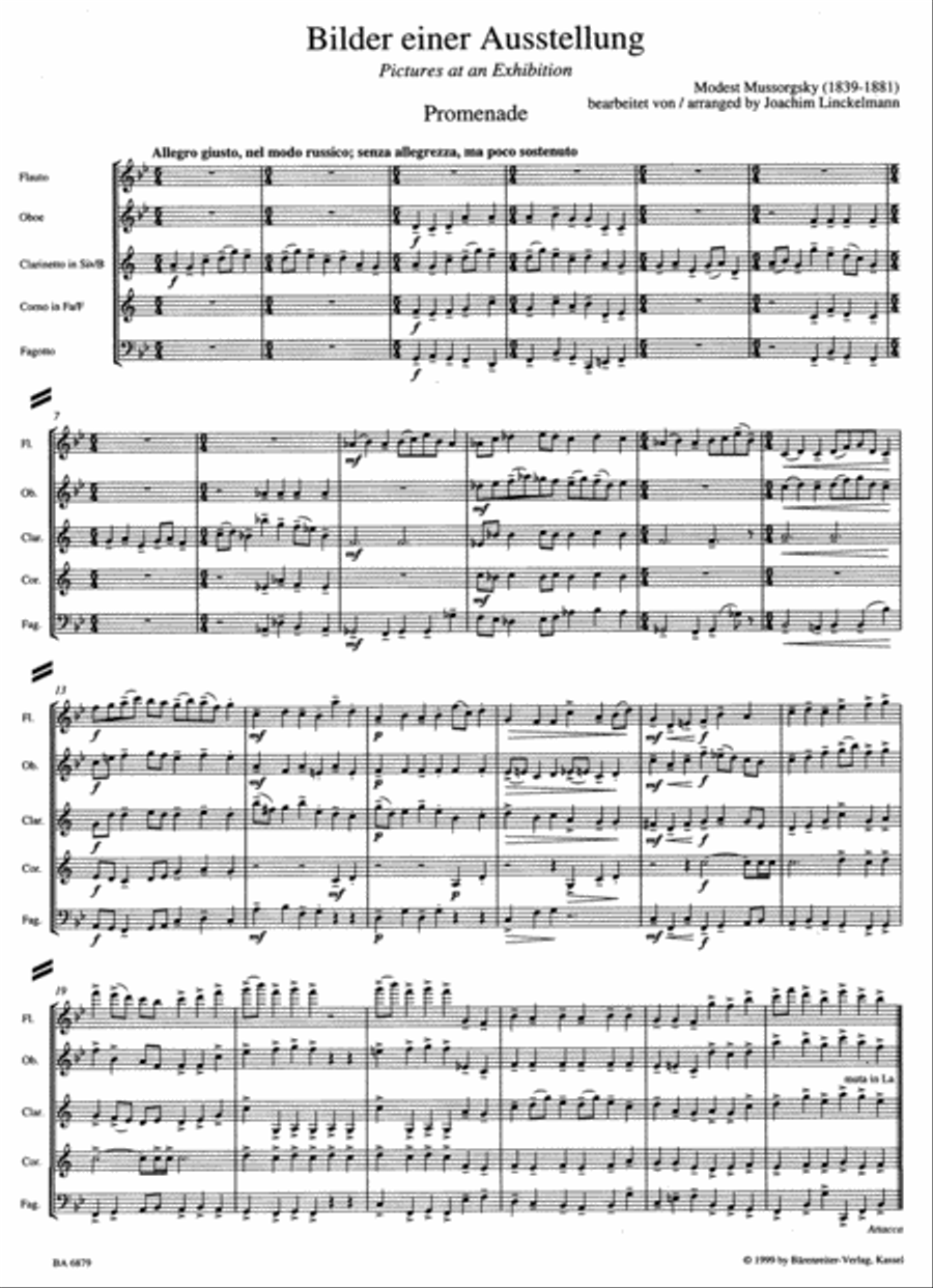 Pictures at an Exhibition for Woodwind Quintet Woodwind Quintet scores gallery preview page 2